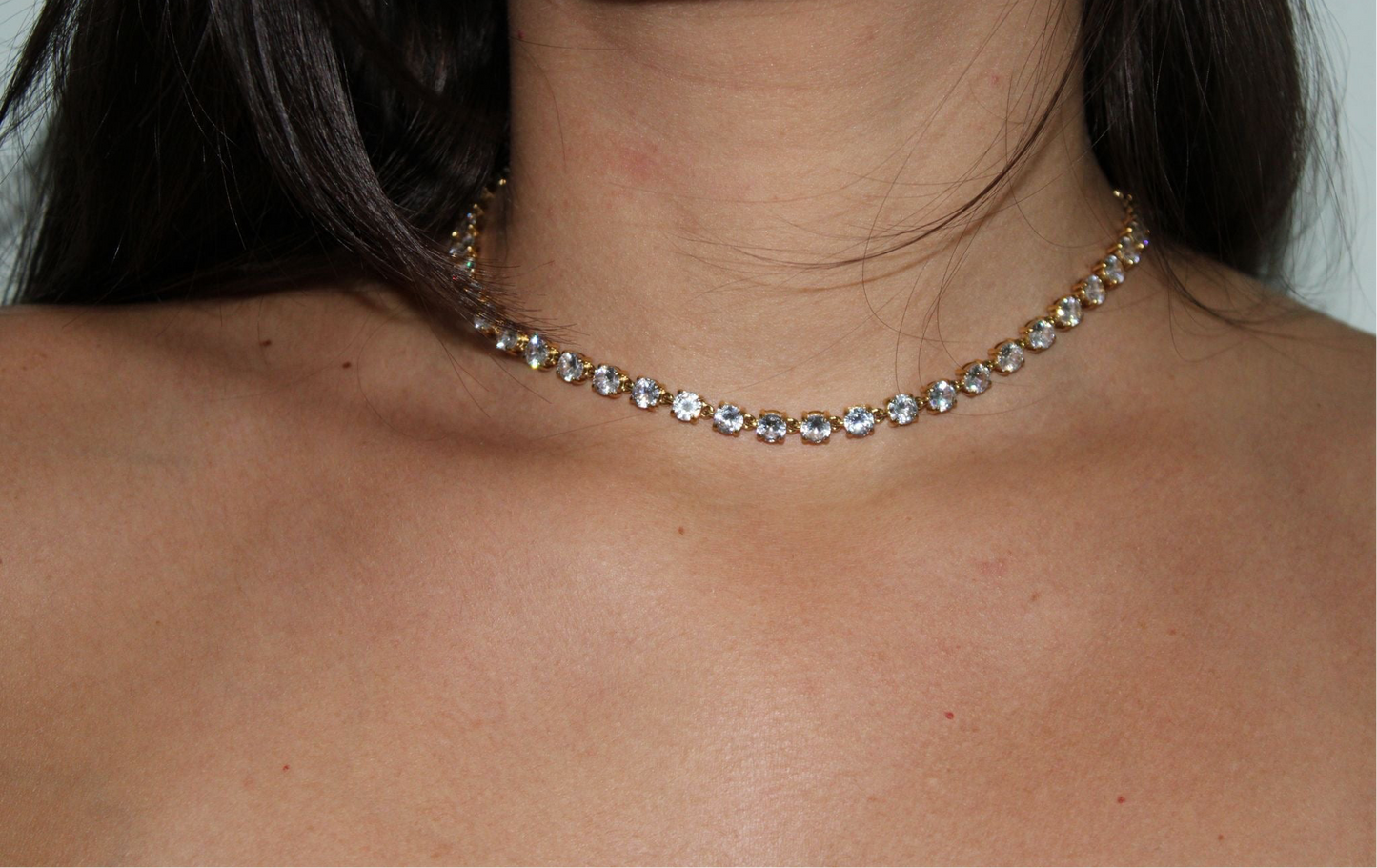 Collana Tennis White