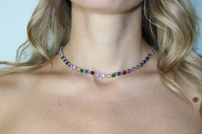 Collana Tennis Multicolor