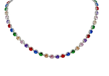 Collana Tennis Multicolor